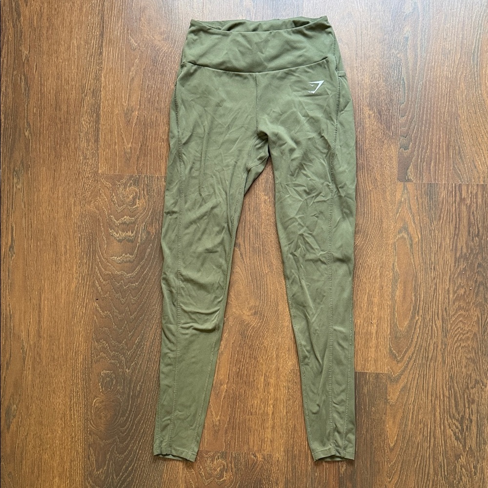 Gymshark Olive Green High-Waisted Leggings